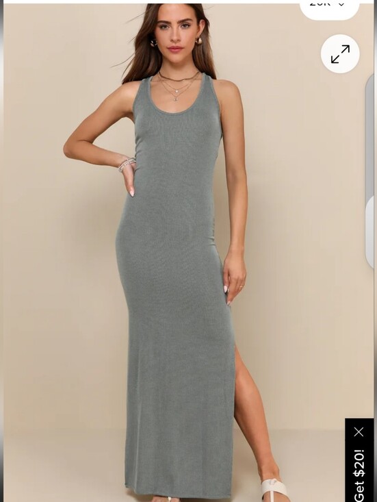 Lulus Dresses & Skirts - Lulus  Relaxed but Not Least Sage Green Ribbed Sleeveless Maxi Dress